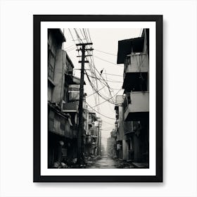 Manila, Philippines, Black And White Old Photo 2 Art Print