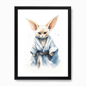 Baby Fennec Fox As A Jedi Watercolour 2 Art Print