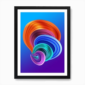 Abstract landscape: wave #4 Art Print