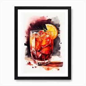 Watercolor Cocktail Illustration drinks Art Print