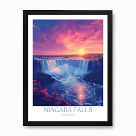 Niagara Falls Travel Poster  Art Print