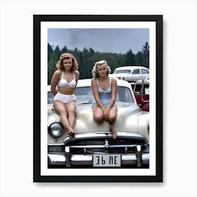 50's Era Community Car Wash Reimagined - Hall-O-Gram Creations 10 Art Print