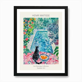 Henri Matisse Black Cats Oranges Pool Summer Painting Art Print