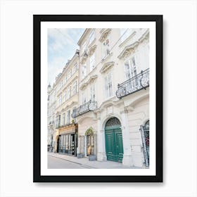 Old Town Street Scene In Vienna Art Print