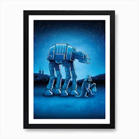 Star Wars Walking The Walker Art Print