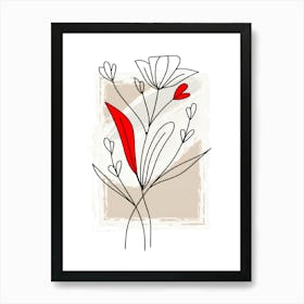 Red Flowers 2 Art Print