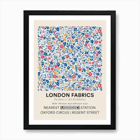 Poster Jasmine Jive Bloom London Fabrics Floral Pattern 1 Art Print