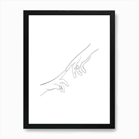 Creation Of Adam And Eve 1 Art Print