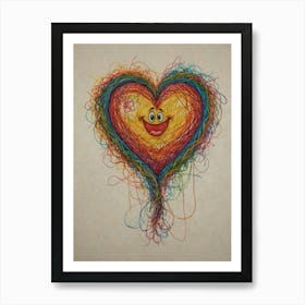 Heart Of String Art Print