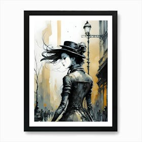 Lady In Black Art Print