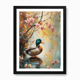 Duck In Spring Art Print