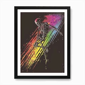 Skeleton Dancer 2 Art Print