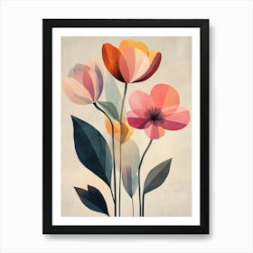 Abstract Flowers 19 Art Print