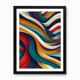 Abstract Wavy Lines 1 Art Print