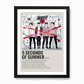 Poster 5 Seconds Of Summer Album Cover 4 Art Print