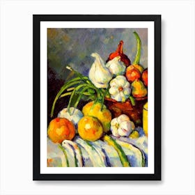 Garlic Scapes Cezanne Style vegetable Art Print