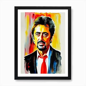 Al Pacino In Scarface Watercolor 2 Art Print