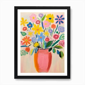 Flower Painting Fauvist Style Portulaca 4 Art Print