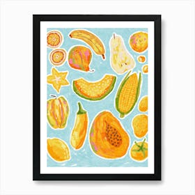 Tropical Fruits Art Print