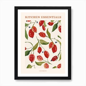 Cranberry Pattern Illustration Poster 2 Art Print