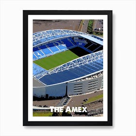 The Amex, Brighton, Stadium, Football, Art, Soccer, Wall Print, Art Print Art Print