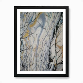 Marbled Trees Art Print