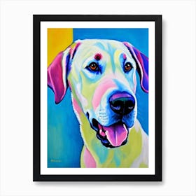 Labrador Fauvist Style Dog Art Print