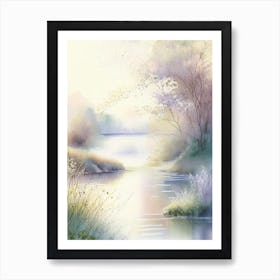 River Current Landscapes Waterscape Gouache 3 Art Print