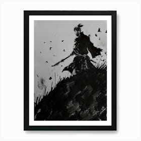 Sketched Black And White Art Print