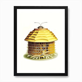 Apiary Beehive Vintage Art Print