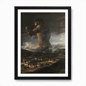 The Colossus - Francisco de Goya, 1808 in HD - Dark Gothic Art Prints for Awesome Walls | Attack of Titans Mythological Art Print