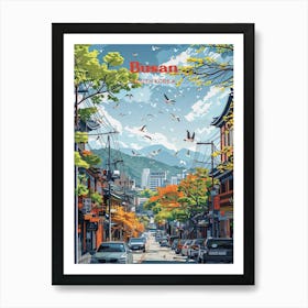 Busan South Korea Kdrama Travel Art Póster