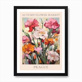 Autumn Flower Market Poster Prague Art Print