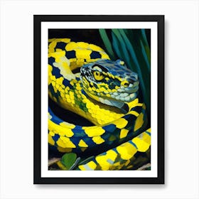 Yellow Lipped Sea Krait 2 Snake Painting Art Print