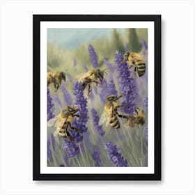 Africanized Honey Bee Realism Illustration 8 Art Print