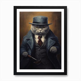 Gangster Cat British Shorthair 4 Art Print