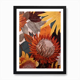 Fall Botanicals Gaillardia 1 Art Print