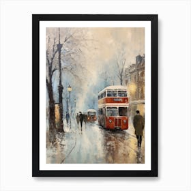 Vintage Winter Painting London England 4 Art Print