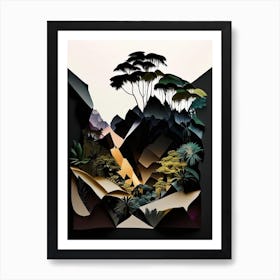 Amboró National Park Bolivia Cut Out Paper Art Print