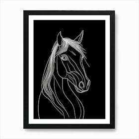 Horse Head Vector Illustration 3 Art Print