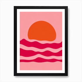 Wineglass Bay, Australia Pink Beach Art Print