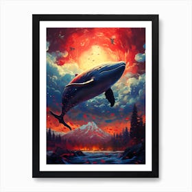 Whales In The Sky Art Print