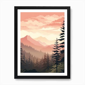 Sunset In The Mountains 5 Art Print