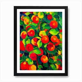 Rose Apple 2 Fruit Vibrant Matisse Inspired Painting Fruit Art Print
