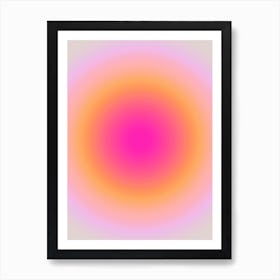 Washed Out Pink Gradient Art Print