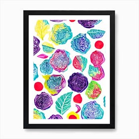 Red Cabbage Marker vegetable Art Print