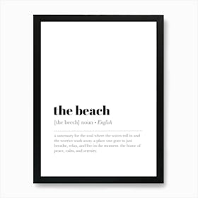 Beach Definition Art Print
