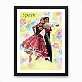 Spain, Couple of Traditional Dancers Art Print