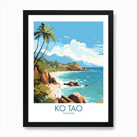 Ko Thao Travel Print Thailand Gift Art Print