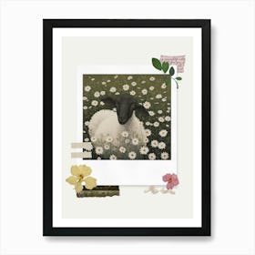 Scrapbook Sheep Fairycore Painting 5 Art Print